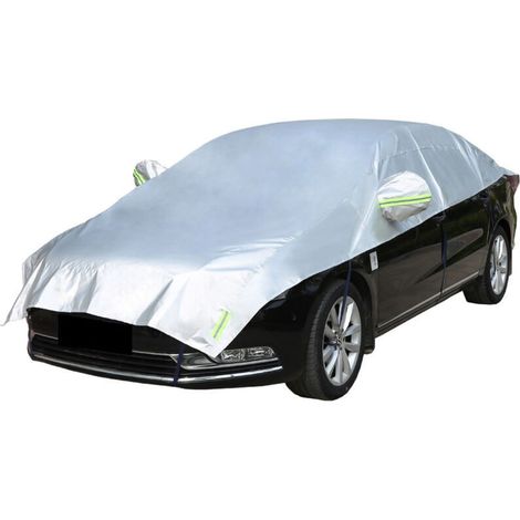 Demi Housse de Voiture Toutes Saisons Voiture Extérieure Demi Couverture Imperméable Auto pour étanche à la poussière Universel Tissu Oxford 210D (Berline) (1/5)