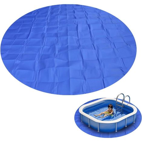 Tapis de protection rond pour piscine hors sol, tapis sol robuste, tissu rechange sans couture, matériau prévention des perforations, installation facile (4,5 m) - 4.5m (1/5)