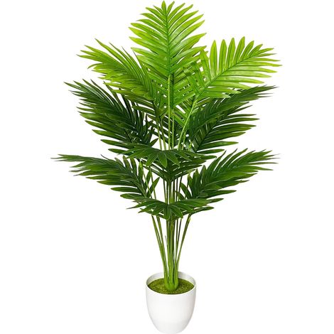 Palmier Areca Artificiel Plantes Artificielles Interieur Plante Artificielle en Pot Fausse Plante Décoration Extérieur Maison Balcon Déco Bureau Plantes au Sol (80cm Palmiers Haut) (1/5)