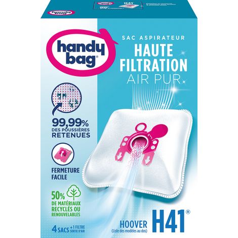 Handy Bag H41 bolsas para aspiradora blancas lote de 4