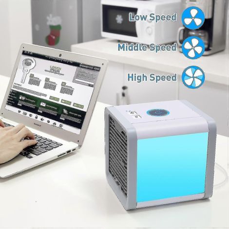 Mini climatiseur portable, climatiseur à eau, ventilateur climatiseur d'appoint, climatiseur USB, purificateur d'air, 3 en 1 (1/5)