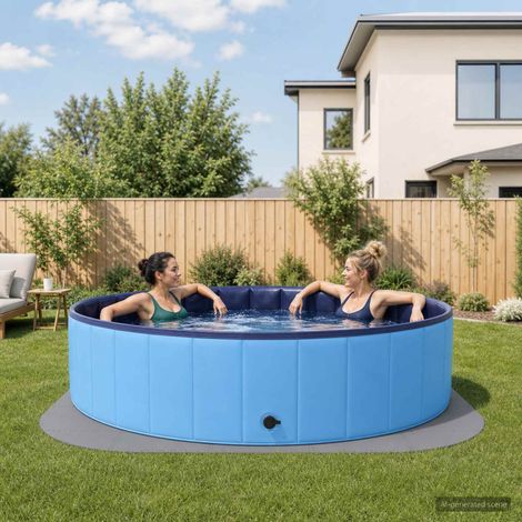 vidaXL Tapete para piscina 25 uds. Ø 292 cm Redondo Espuma EVA Gris (1/5)