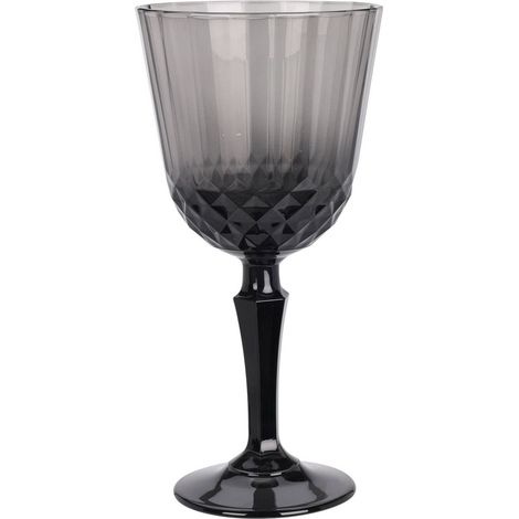 Weinglas aus grauem Glas, 310 ml