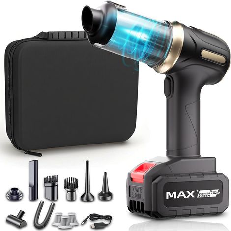 Aspirateur Voiture Puissant,Mini Aspirateur à Main Portable pour Voitures 22000PA,Aspirateur Sans Fil Système de Double Filtration, Pour un Nettoyage en Profondeur des Voitures et des Maisons (1/5)