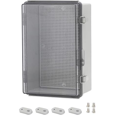 Electrical Box, Electrical Junction Box, Electrical Box, ABS Plastic Junction Box, Grey Door (300 x 200 x 130 mm) (1/3)