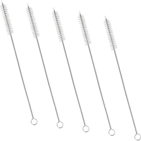 Brosse de nettoyage pour bouteilles - Lot de 5 brosses fines en nylon pour récipients étroits et recoins - Théière (1/4)