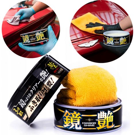 Cera lucidante Mirror Shine Dark 200g Cera per auto per vernici scure SOFT99 (1/5)