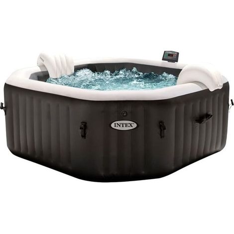 piscina idromassaggio gonfiabile ottagonale intex "pure spa bubble e jet massage deluxe" ottagonale - cod. 28458