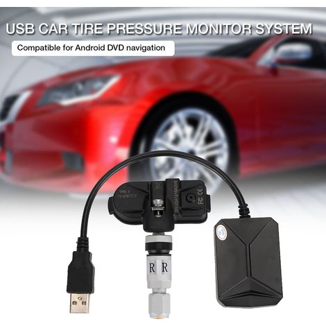 Système de surveillance de la pression des pneus (TPMS) USB embarqué, manomètre de pression des pneus sans fil, appareil d'affichage de navigation Android avec capteur intégré (1/5)