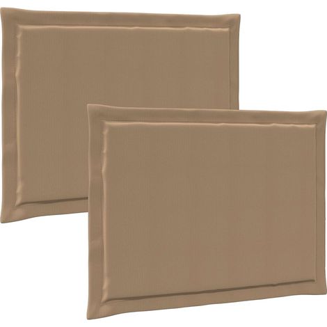 Cuscini per Seduta 2 pcs Tortora 47 x 36 x 2 cm Poliestere vidaXL