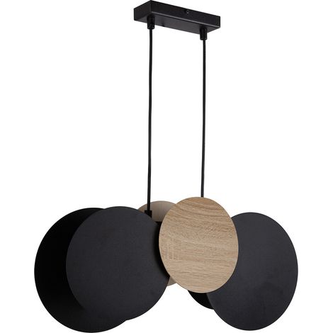 Suspension décorative TOLA bois clair/noir 2xE27 Sigma (1/2)