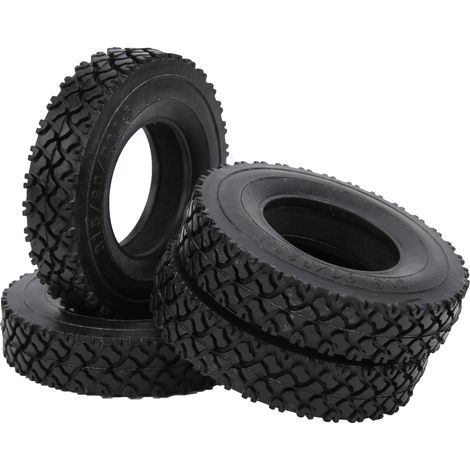 4 pièces de 20 mm de large motif semelle de pneu pour camion tracteur Tamiya 1/14 voiture RC noire (1/5)