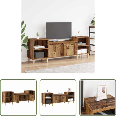 Meuble tv rustique - Meuble TV Bois Ancien 160 x 35 x 55 cm Bois d'ingénierie (1/5)