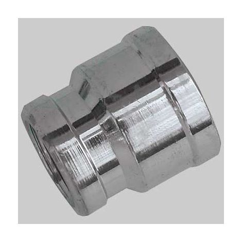MANICOTTO RIDOTTO FEMMINA/FEMMINA OTTONE CROMATO 1 x 1/2 MADE IN ITALY