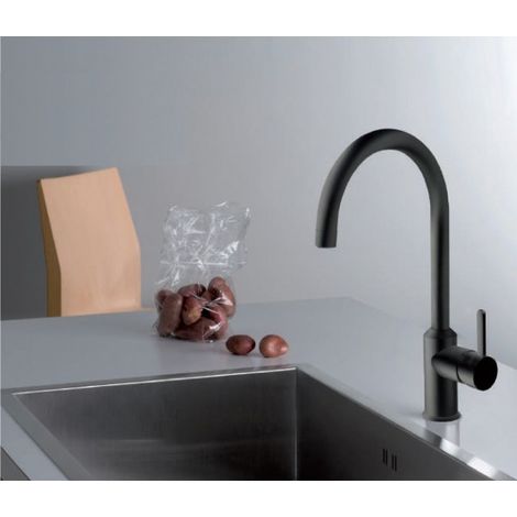 Mitigeur évier bec haut Blackmat CUCINA - CRISTINA ONDYNA KK50813 (1/4)