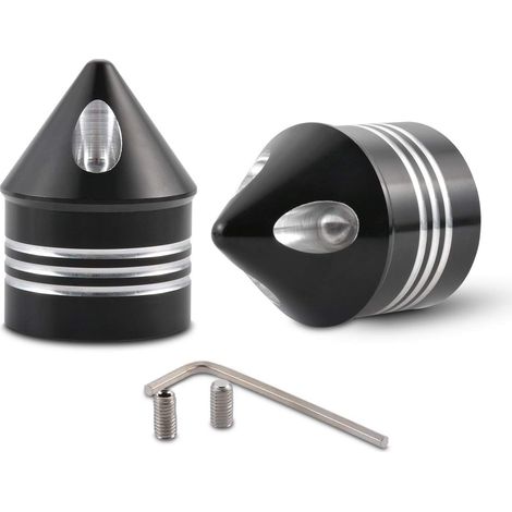 Moto Essieu Avant Cache-écrou Cap Set pour Harley Dyna Softail Sportster Touring Road King FXD FXST FLHT 883 1200 XL (Noir) (1/5)