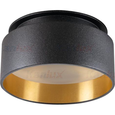 Faretto incasso Kanlux GOVIK nero-oro GX5.3/GU10 orientabile