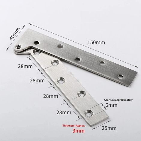 (A3) Charnières pivotantes robustes en acier inoxydable pour portes de meubles, tables pliantes et armoires (1/5)