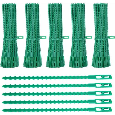 Pflanzenbinder, 600 Stück Pflanzenbinder, 23 cm verstellbare Gartenbinder, flexible Gartenbinder aus Kunststoff, Gartenkabelbinder für Tomaten zur Unterstützung (1/5)