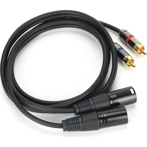 Câble Double XLR Mâle vers Double RCA pour Système Audio HiFi et Home Cinéma, 1.5m (1/5)