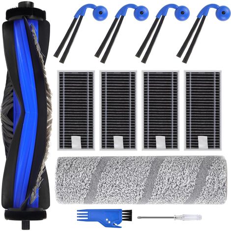 Zubehör für den ECOVACS X11 OMNICYCLONE / X11 Pro Omni Staubsauger: 1 Hauptbürste, 1 Rolle Reinigungstücher, 4 Seitenbürsten, 4 HEPA-Filter, 1 Reinigungswerkzeug (1/5)
