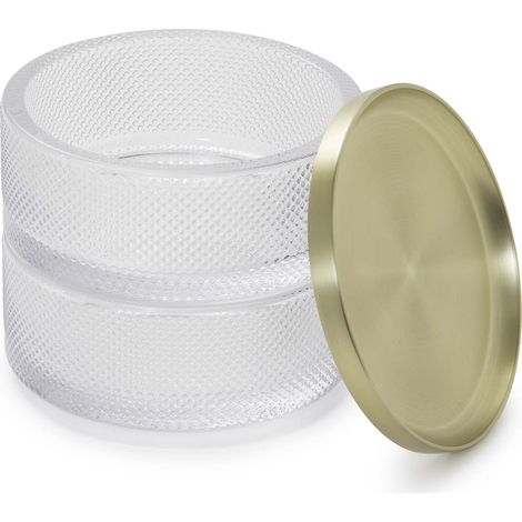 Boîte à bijoux verre couvercle laiton Tesora (1/5)