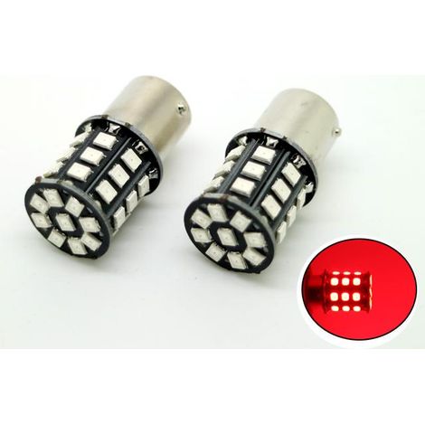 Feu stop rouge Ba15s p21w 1156 LED avec 33 composants SMD 2835 (lot de 2) (1/5)