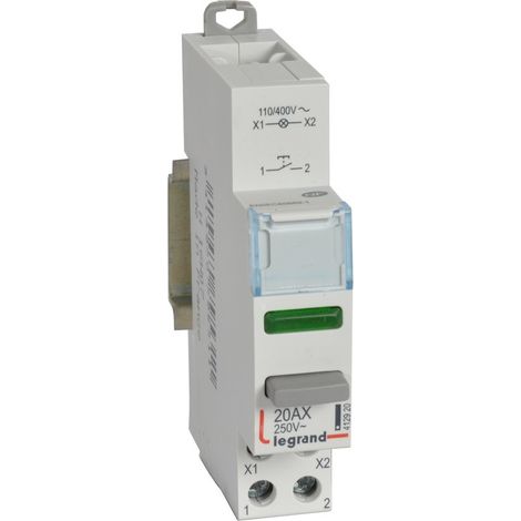 Monostabiler Druckschalter 20A, NO+LED, mit grünem Licht, 110/400V