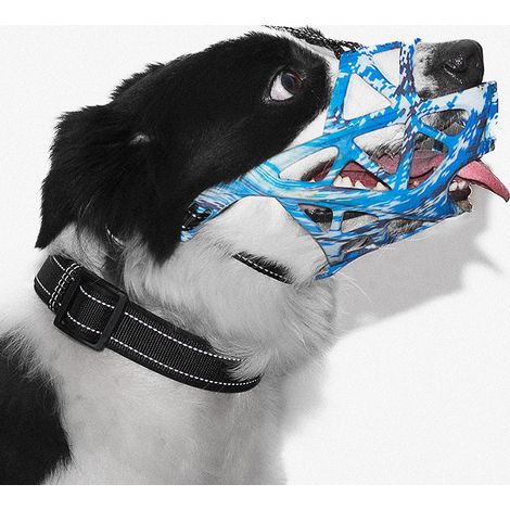 Muselière de sécurité pour chien, muselière anti-morsure respirante, masque anti-mâchouillage ajustable, accessoires pour chien, taille S1, poids 6-10... (1/4)