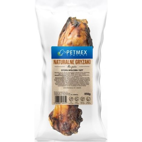 Snack masticabile naturale per cani a base di stinco di manzo essiccato Petmex, 1 pezzo.