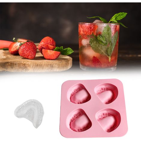 Bac à glaçons en silicone forme de dents, moule à glaçons rigolo pour cadeau dentiste ou fête (1/5)