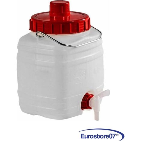 bidone per alimenti con rubinetto con manico lt. 5 - cm 20 x 17 x h.36 (lxpxh) (1/4)