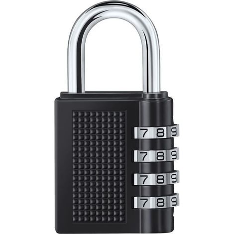 Pair Cadenas à Combinaison à 4 Digit,Serrure Combinée,Numero Cadenas Code,Serrure à Combinaison pour Gymnase, école, Portail, Hangar, Garage, Rangement, Casiers à Bagages et Boîte à Outils