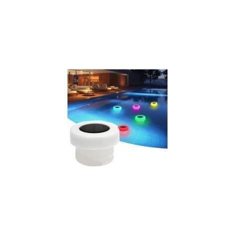 Diffuseur de chlore flottant pour piscines. avec éclairage solaire. adapté aux jacuzzis. piscines et spas. (1/4)