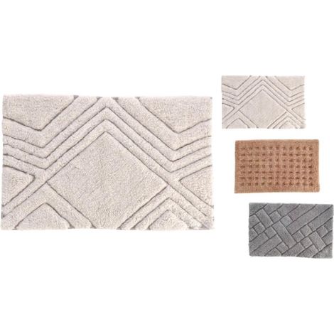 1 Pezzo Tappeto da Bagno in Cotone Antiscivolo Joao 40 x 60 cm 3 Colori (1/2)