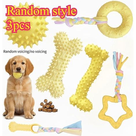Zahnreinigungs-Kauspielzeug für Hunde, 4-teiliges Set, bissfestes interaktives Hundespielzeug für kleine und mittelgroße Welpen, für drinnen und draußen, zur Förderung der Zahnentwicklung (1/5)