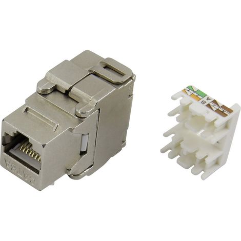 TRU COMPONENTS 93013c1179 Modularbuchse, werkzeuglos 1425903 Buchse, gerade Metall 1 St.