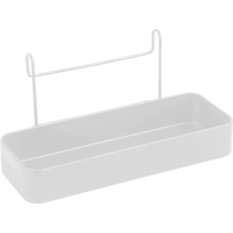Étagère de cuisine - Blanche - 270 mm x 136 mm x 140 mm - Acier thermolaqué - Organisateur (1/2)