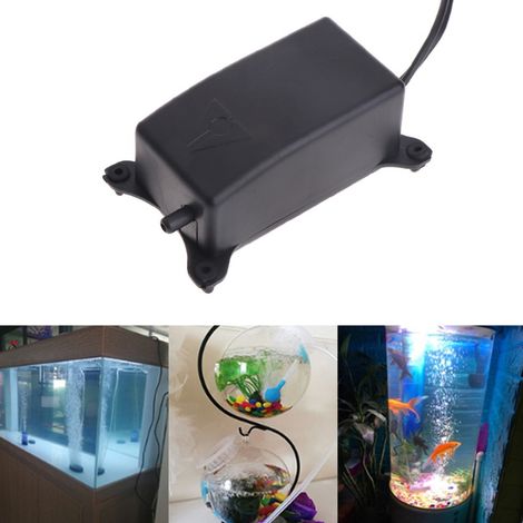 Pompe à oxygène pour aquarium, petite pompe à oxygène, pompe à oxygène silencieuse pour l'élevage de poissons, débit de gaz suffisant (1/3)