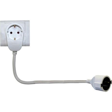 Rallonge avec prise de terre REV, 3x 1,5 mm², 3 m, noir