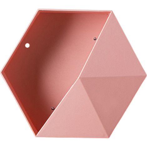 Étagère murale hexagonale géométrique, étagère flottante de rangement simple style géométrique (1/5)