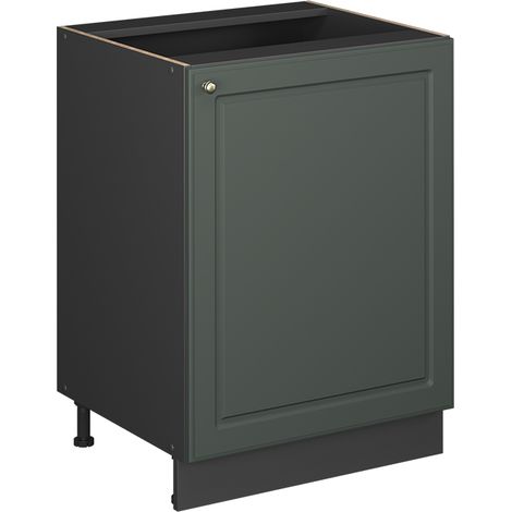 Mobiletto base cucina Fame-Line, Verde-oro rustico/Antracite, 60 cm 1 anta senza piano di lavoro, Vicco (1/5)