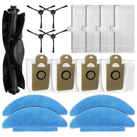 Pi��ces de rechange et accessoires pour MEDION X20 SW MD 11415 : brosse principale, filtre HEPA, chiffon de nettoyage et sacs �� poussi��re