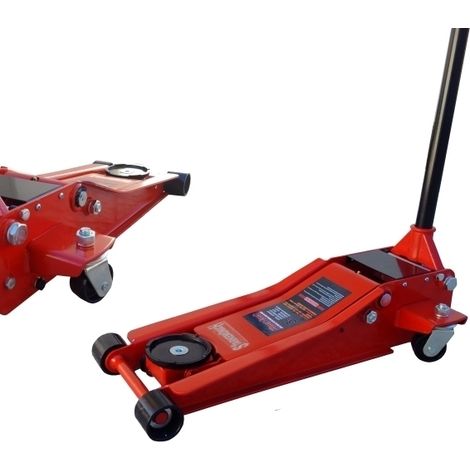 Cric/Sollevatore/Martinetto idraulico a carrello 3T/3000Kg profilo extrabasso - Mod. A