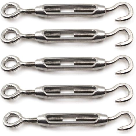 M8 Haken- und Ösenspannschloss 304 Edelstahl 5er-Pack (1/5)