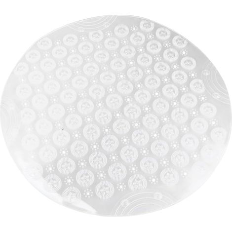 Tapis de Sol Rond en PVC Blanc Antidérapant et Résistant à l'usure, Confortable Cuisine Chambre à Coucher (1/5)