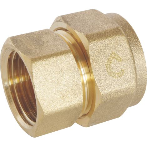 Somatherm For You – Raccord femelle PER à compression Ø16 – Femelle 12/17 (3/8") – Raccord démontable pour tube PER – Application sanitaire et chauffage