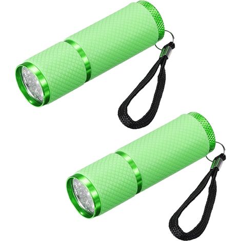 Lampes torches puissantes, lot de 2 mini lampes en aluminium avec revêtement en caoutchouc et poignée, idéales pour le camping et la randonnée. - AquaForge (1/5)