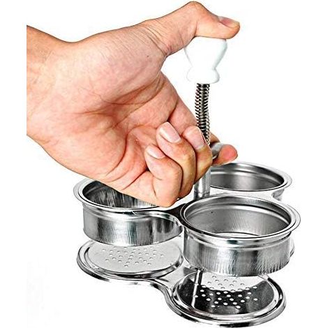 3 Edelstahl-Eier Küchenhelfer Kreatives Frühstück, Eierkocher Kreativer DIY Eierkocher Bildschirm Federhebegriff