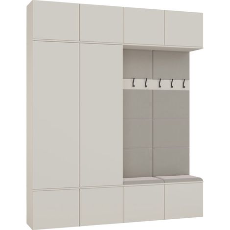 HAGA vestidor IV 2Sz2W Kaszmir BEŻ 2x gabinete + 2x Hanger